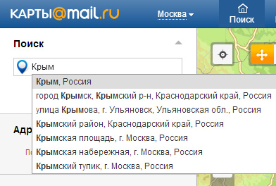 Яндекс не знает как отображать Крым